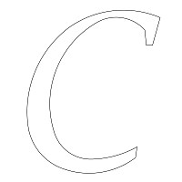 calligraphy font capital c